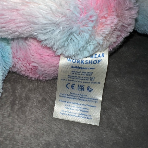 Build a Bear Workshop Pastel Swirl Pawlette Bunny Rabbit Limited Ed BABW - Picture 6 of 6